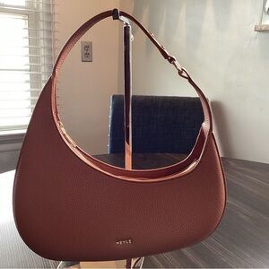 Brown Crescent Shoulder Bag